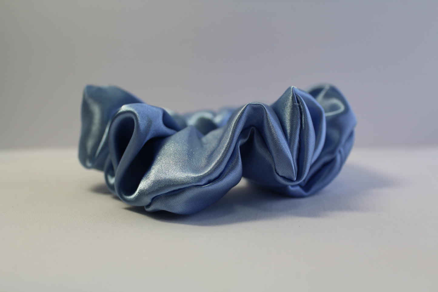 Light Blue Satin Scrunchie