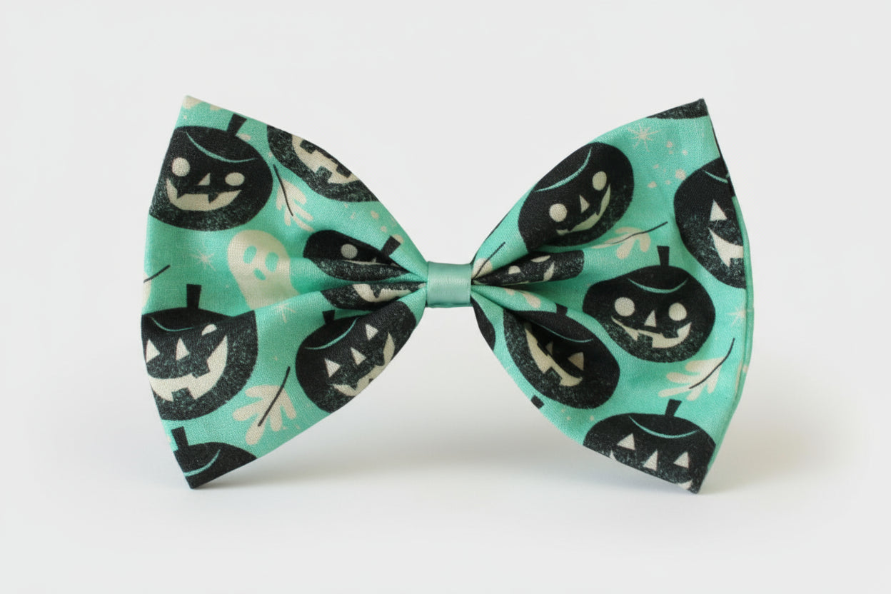 Spooky Halloween Mint Green Large Bow 2024