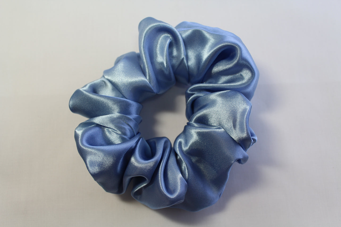 Light Blue Satin Scrunchie