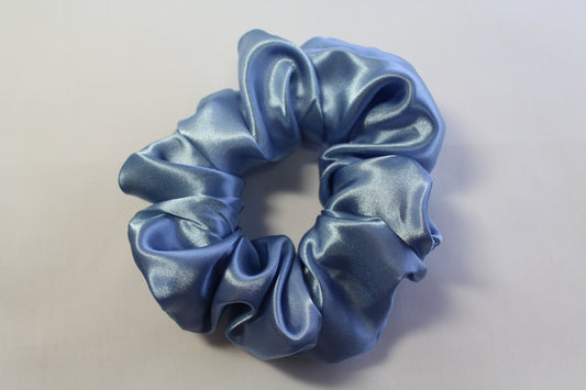Light Blue Satin Scrunchie